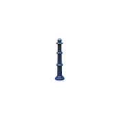 Aluminium miniature bollards | series 495MB | stationary, for casting in concretewith ground anchor, total length approx. 800 mm | with 2 eyelets